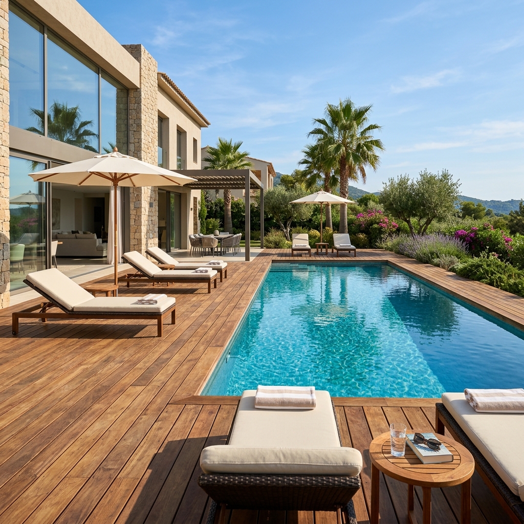 Wooden Pooldeck Kayu Ulin Eka Konstruksi